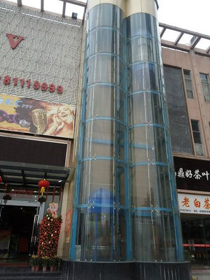 圆弧形观光电梯井道